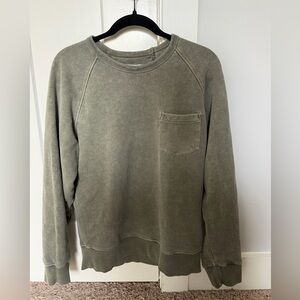 Outerknown Sur Pocket Sweatshirt, Olive, Men’s Medium